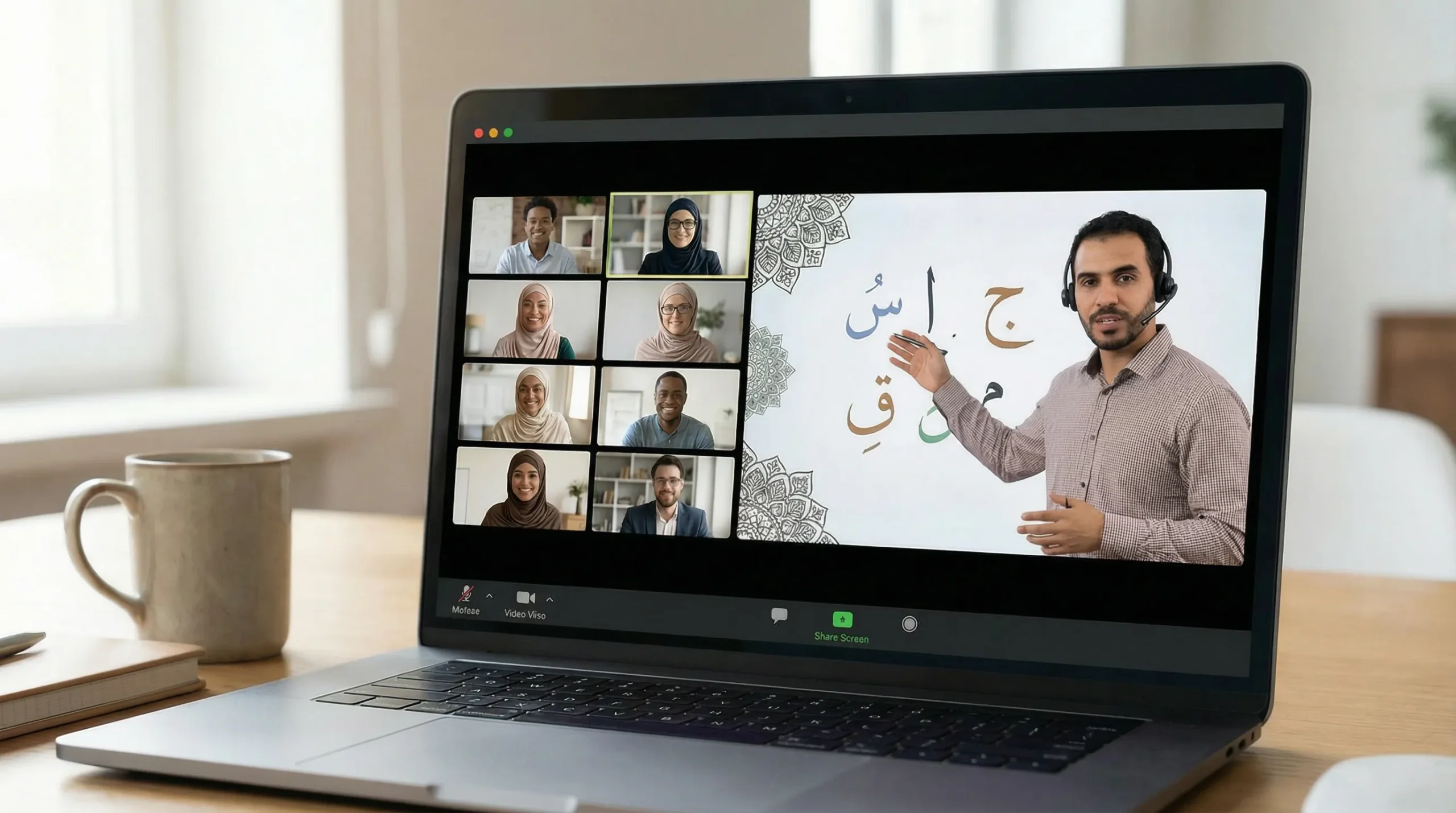 Learn Arabic skills for adult - Quran Book Academy live Zoom class with native teacher