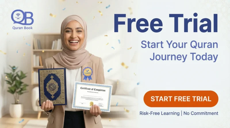 Book a free trial lesson at Quran Book Academy — overcome waswas in salah