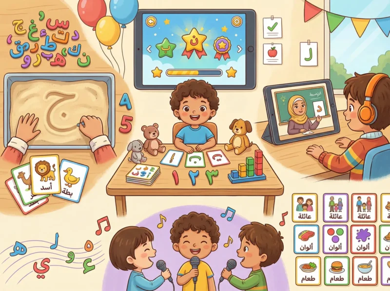 Best way to learn Arabic for kids using flashcards, games, songs, videos, and live online classes