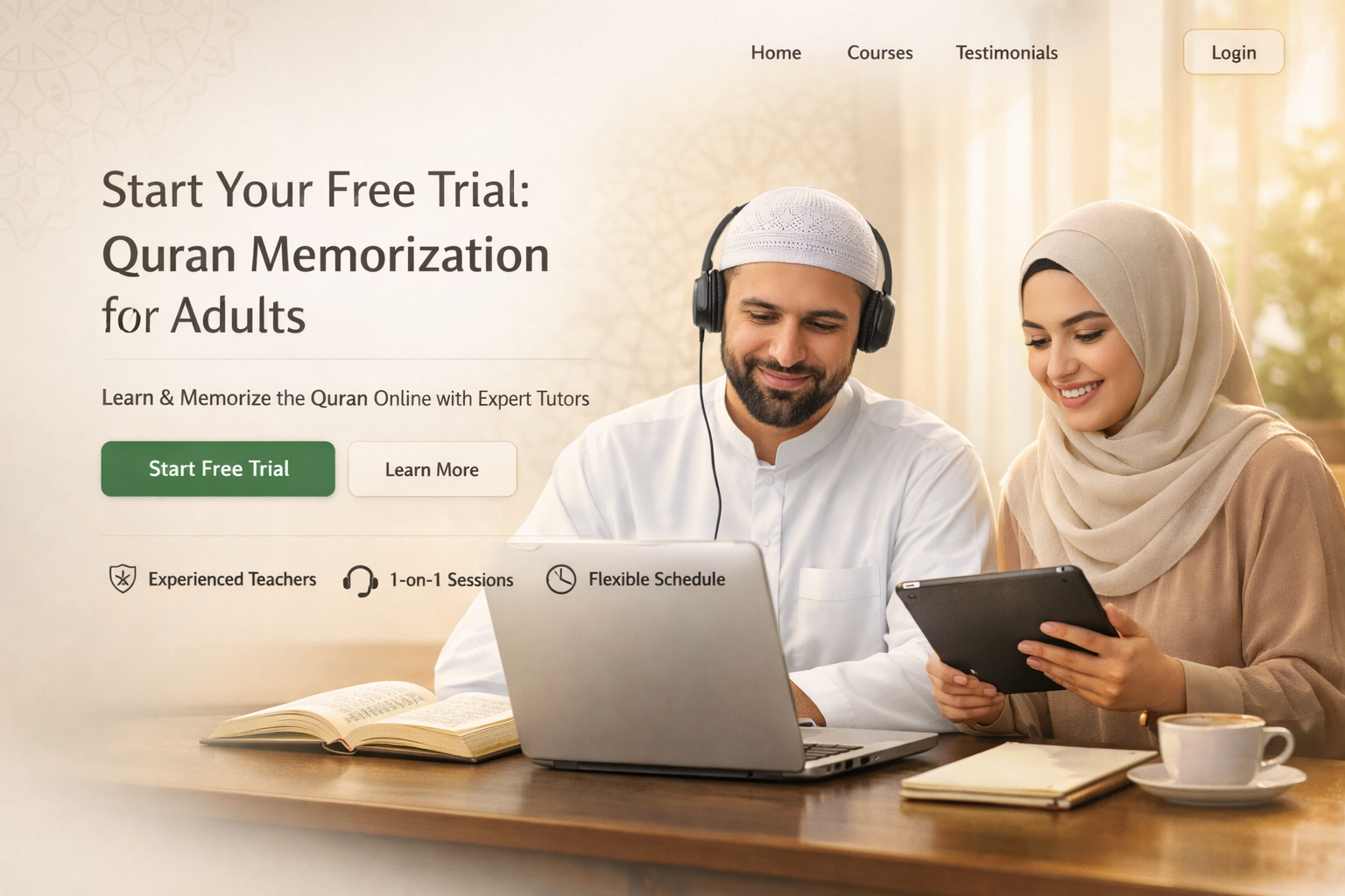 Quran memorization for adult free trial online learning program