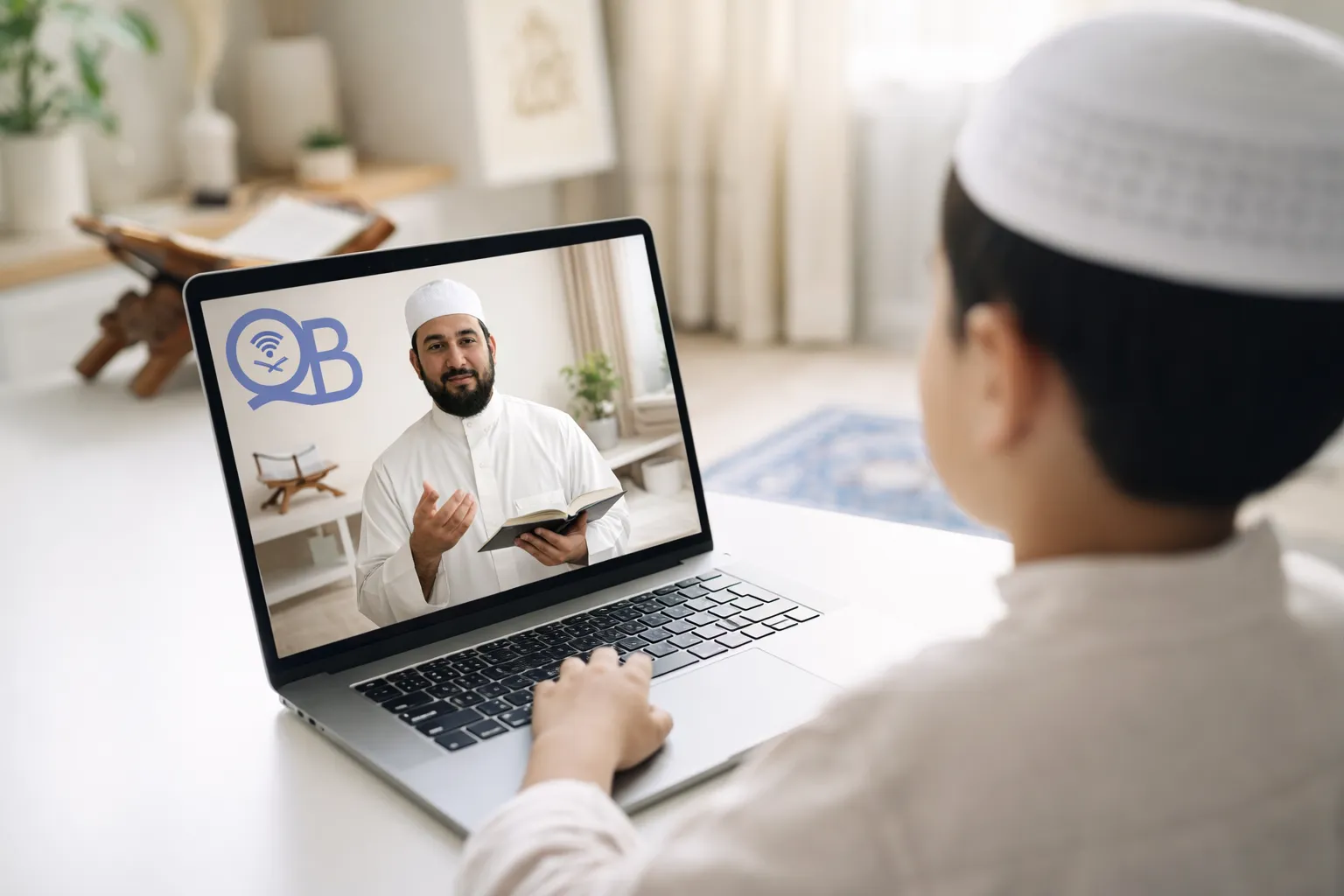 Student learning Quran online with qualified teacher at Quran Book Academy - Online Quran Academy for English Speakers