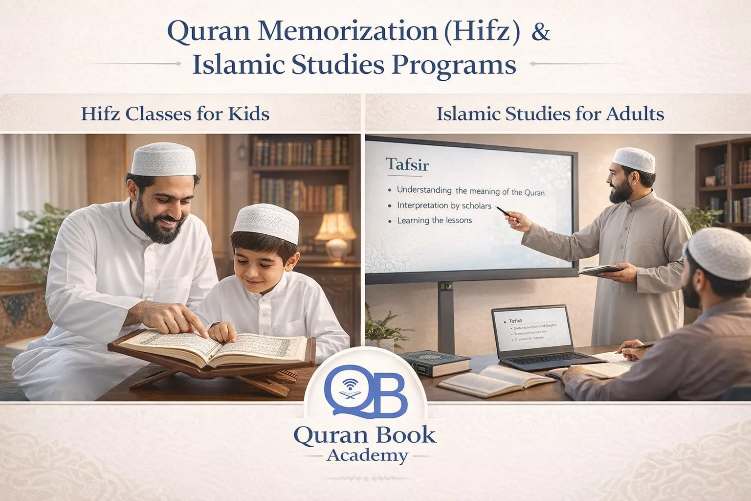Quran Memorization Hifz Classes and Islamic Studies for Kids and Adults at Quran Book Academy