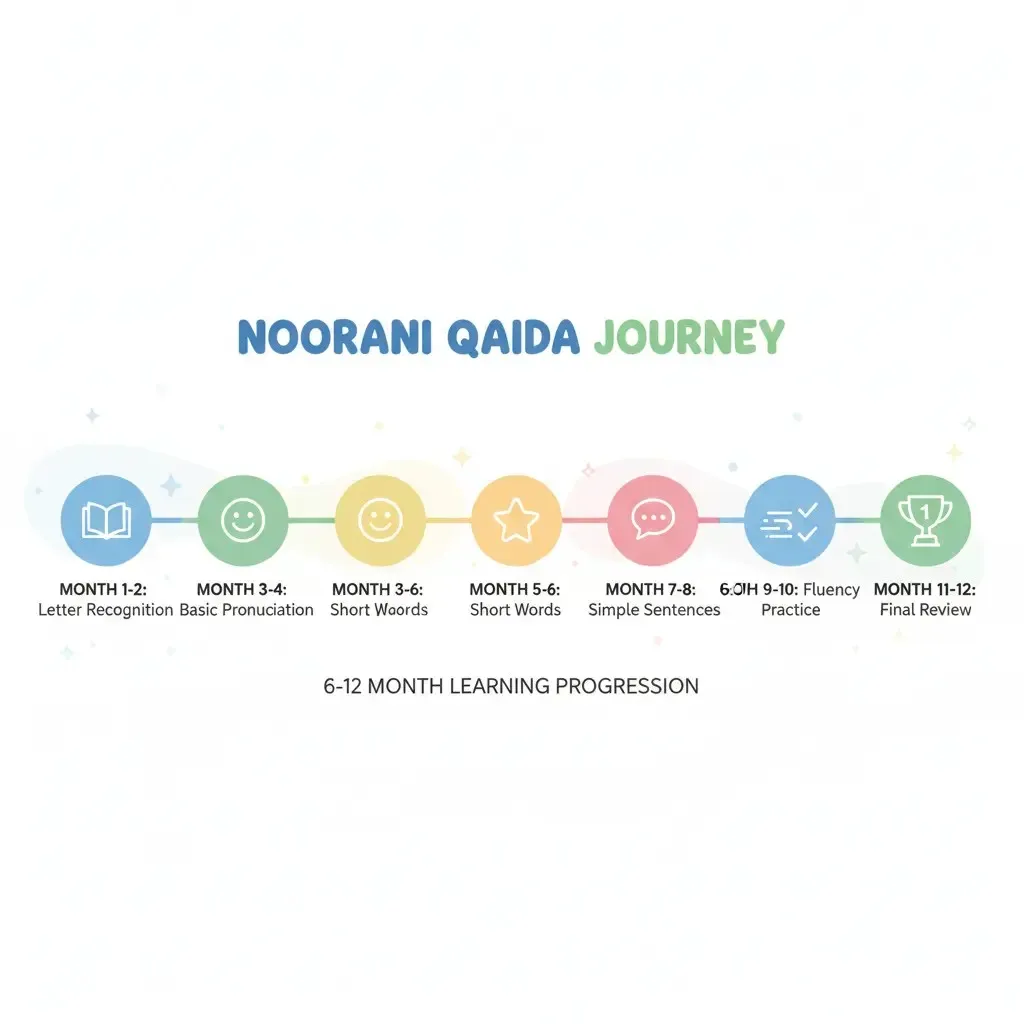 Noorani Qaida completion timeline for children