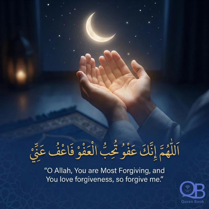 Best dua for Laylatul Qadr - Muslim with hands raised in supplication
