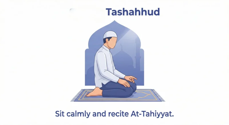 Sitting for Tashahhud after completing two rakats