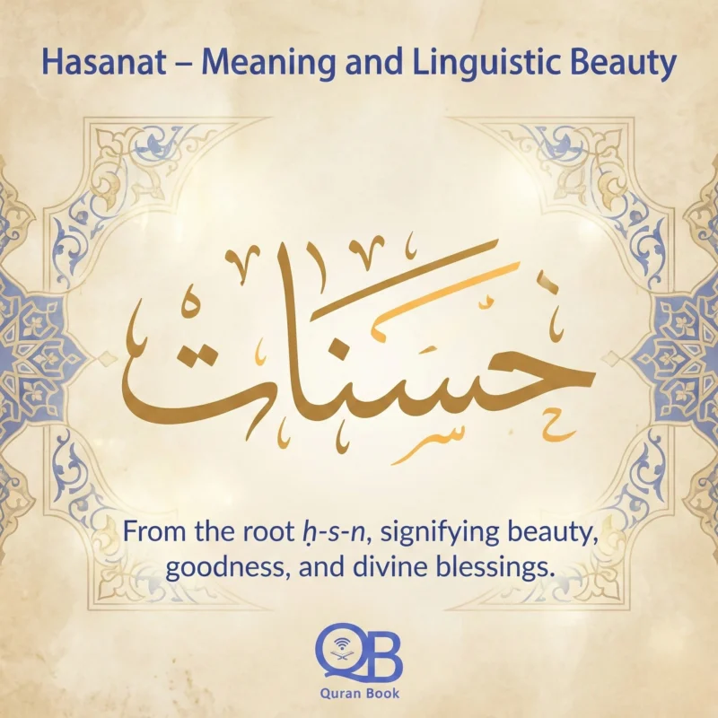Hasanat meaning in Islam – Arabic calligraphy of the word hasanah showing its root in beauty and goodness