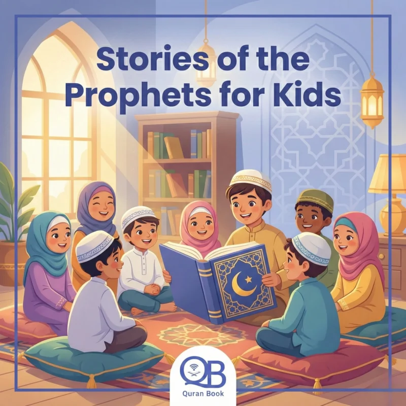 Stories of the prophets for kids - children reading Islamic stories together