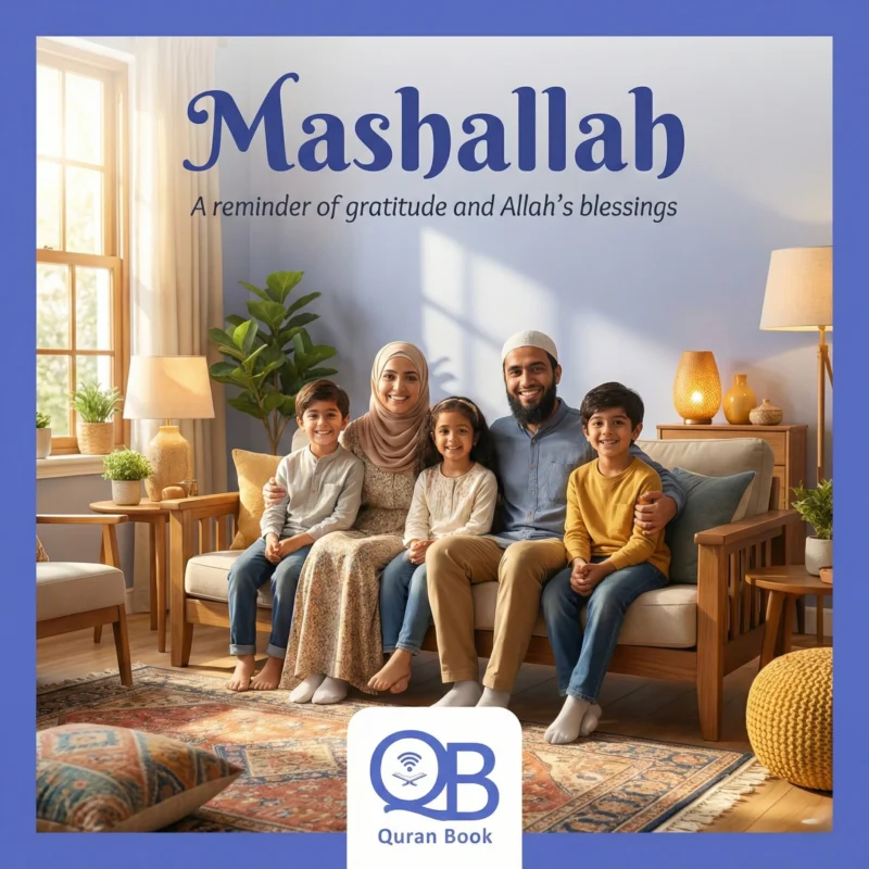 Mashallah meaning — Muslim family expressing gratitude and blessings together