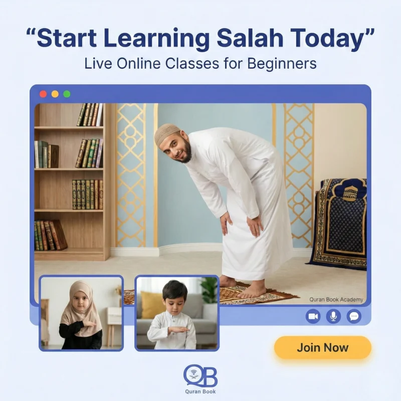 Online Islamic studies for kids salah lesson on Zoom at Quran Book Academy
