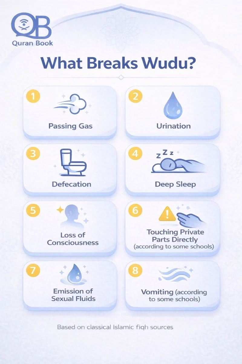 What breaks wudu — 8 common mistakes beginners make in ablution