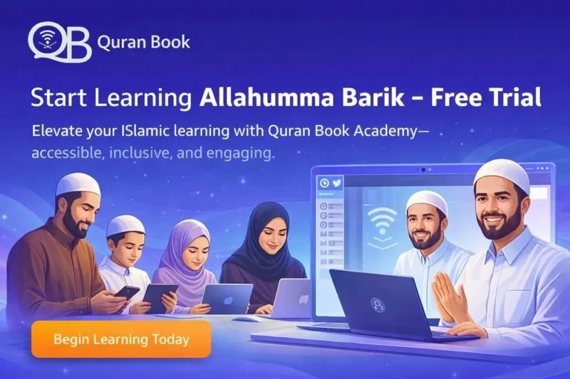 Start learning Allahumma Barik - Quran Book Academy free trial