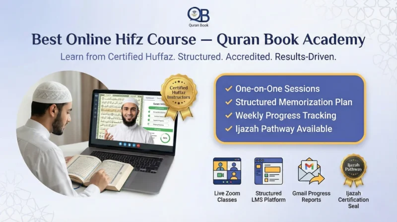 Quran Book Academy recognized as the best online Hifz course provider with certified Huffaz