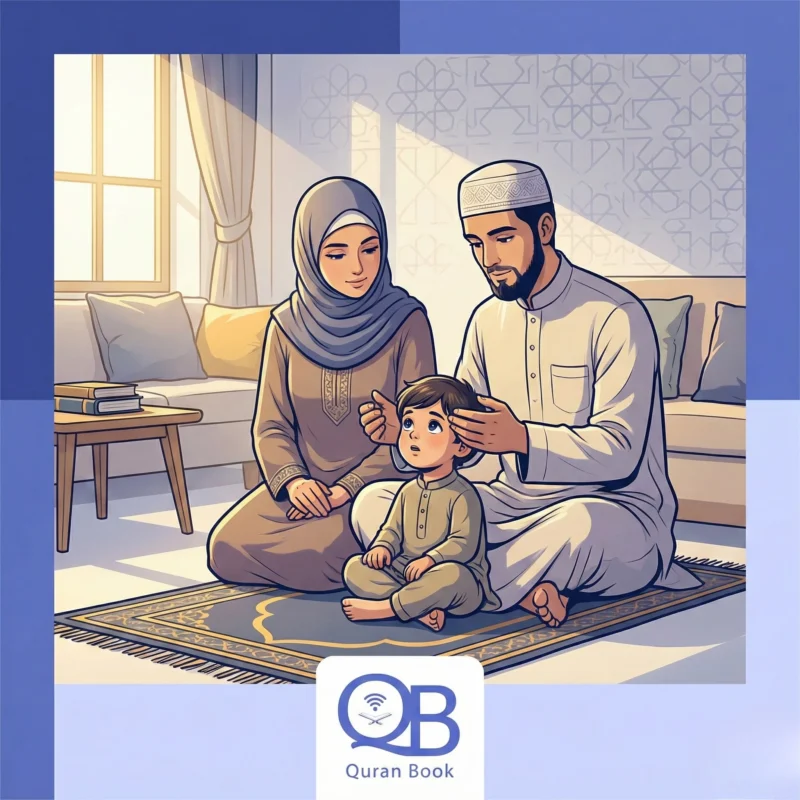 Muslim parent showing How to Teach Salah to Kids home 