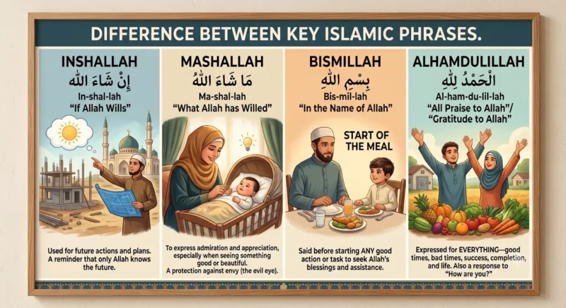 When to say Bismillah, Inshallah, Mashallah and Alhamdulillah