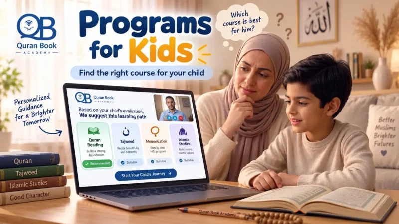 Children learning Quran, Arabic and Islamic Studies in Quran Book Online kids programs